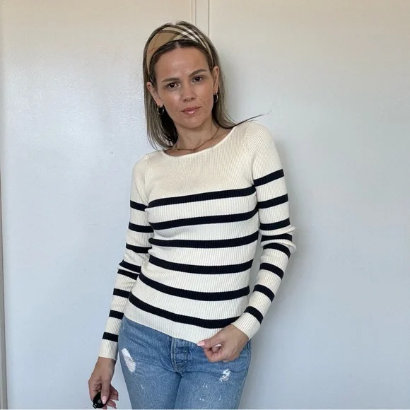 Zara Striped Knit Sweater - Picture 7 of 10